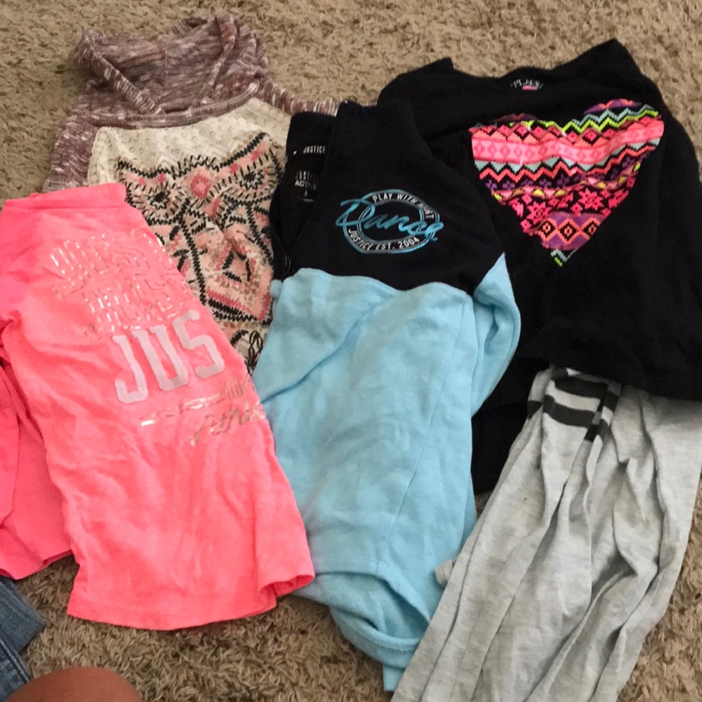 Girls size 8 long sleeve shirts